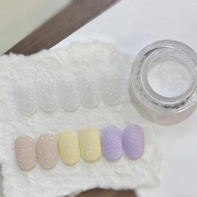 Moonlight Pearl White Nails Glitter Dust Chrome Aurora White Rubbing On Powder Mirror Pigment Nail Art Supplies Decoration