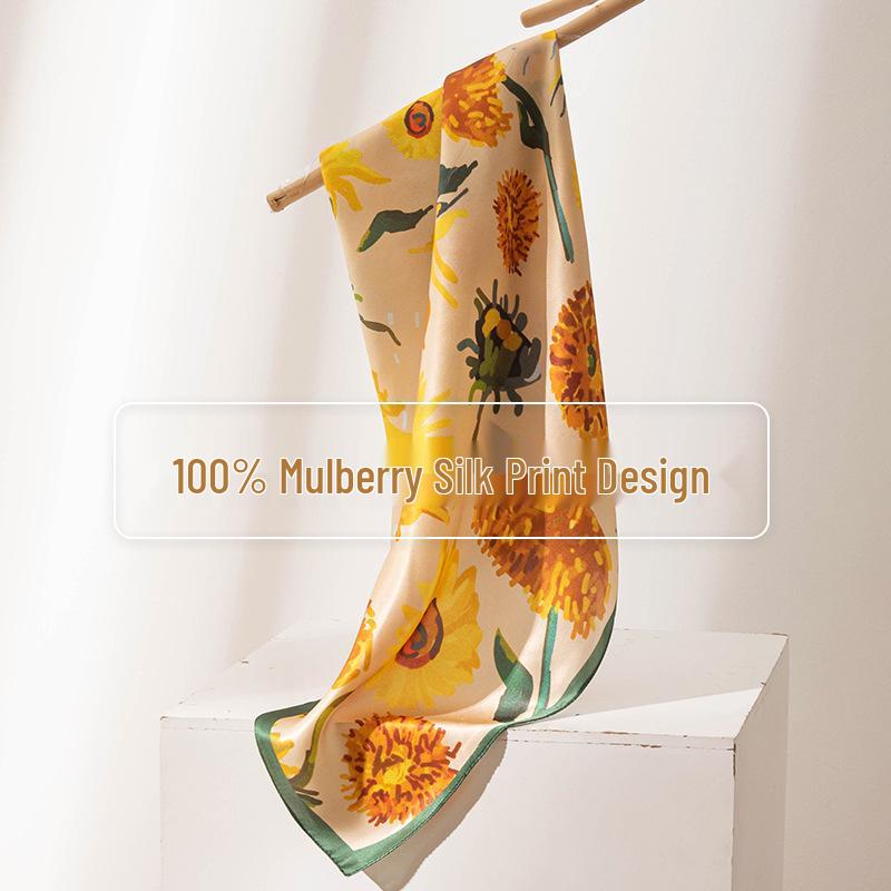 Elegant Graffiti Sunflower Snood Shawl – Perfect Gift for Mom.