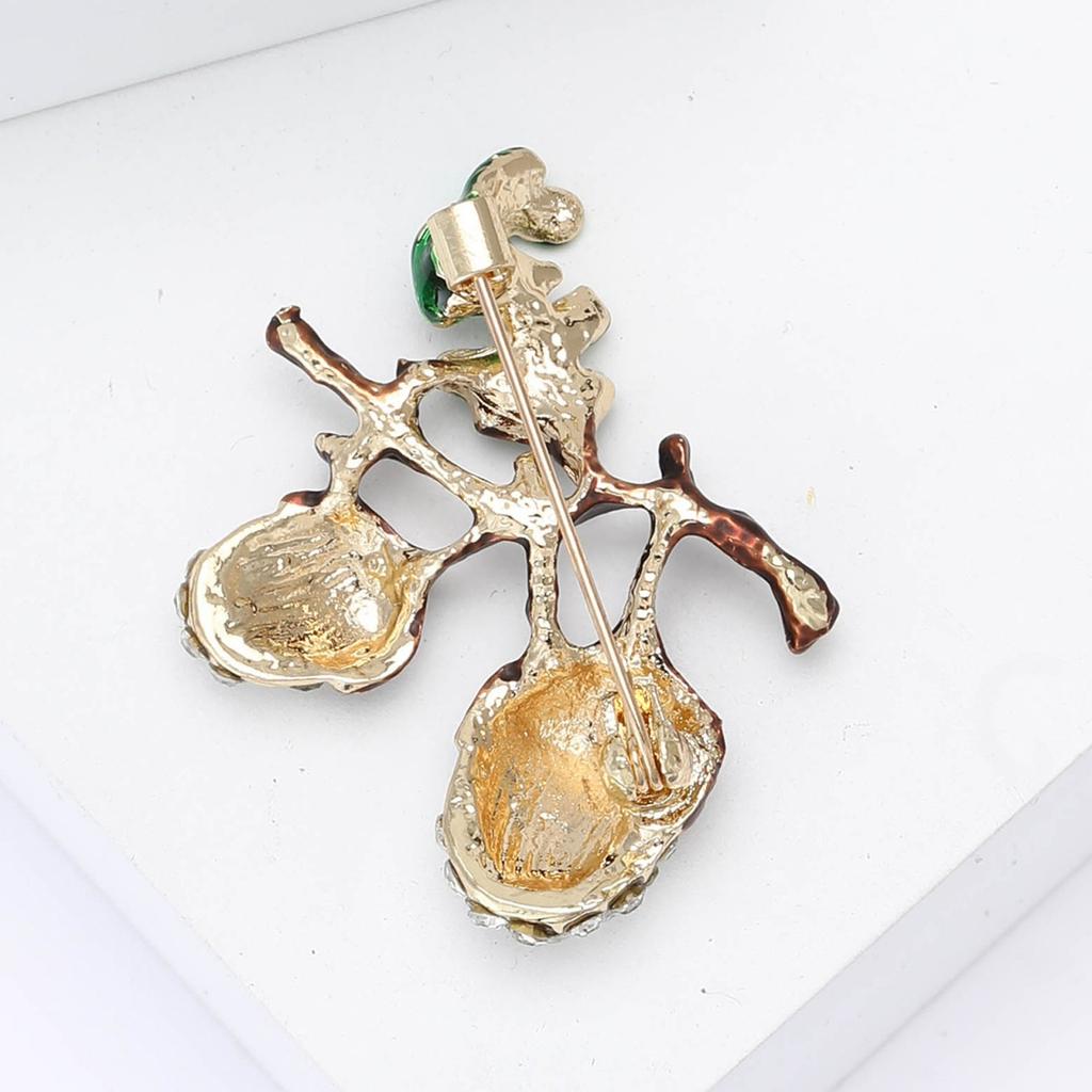 Alloy Water Droplet Hazelnut Brooch