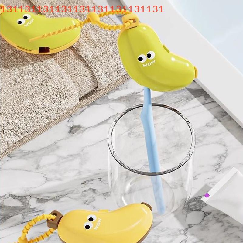 Banana Toothbrush Head Protective Cover With Toothpaste Compartment Toothbrush Dust Clamp Portable Travel Style Storage Box