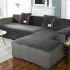 Elasticated Sofa Protective Covers Chaise Longue Used For Family Rm Room Velvet Corner Armchair Elastic Cushion Couch Furniture 3 Seater Slipcover