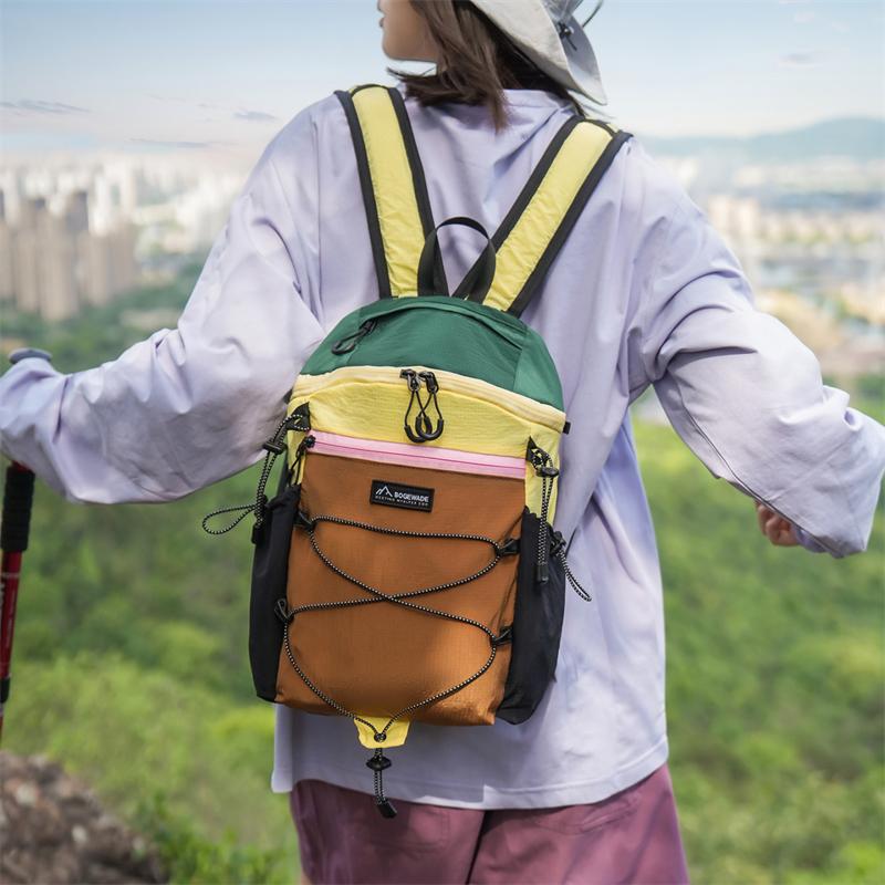 Color Contrast Backpack Large Capacity Outdoor Backpack Student Schoolbag