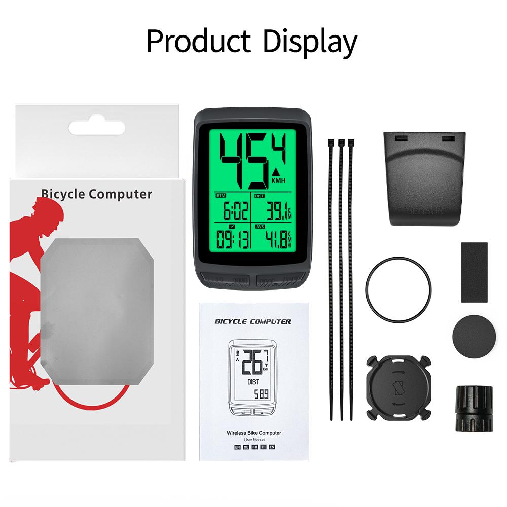 

Ultra-Long Standby Replaceable Battery Wireless Bike Computer Speedometer Odometer Stopwatch With Auto Backlight Stand BKV-1503A