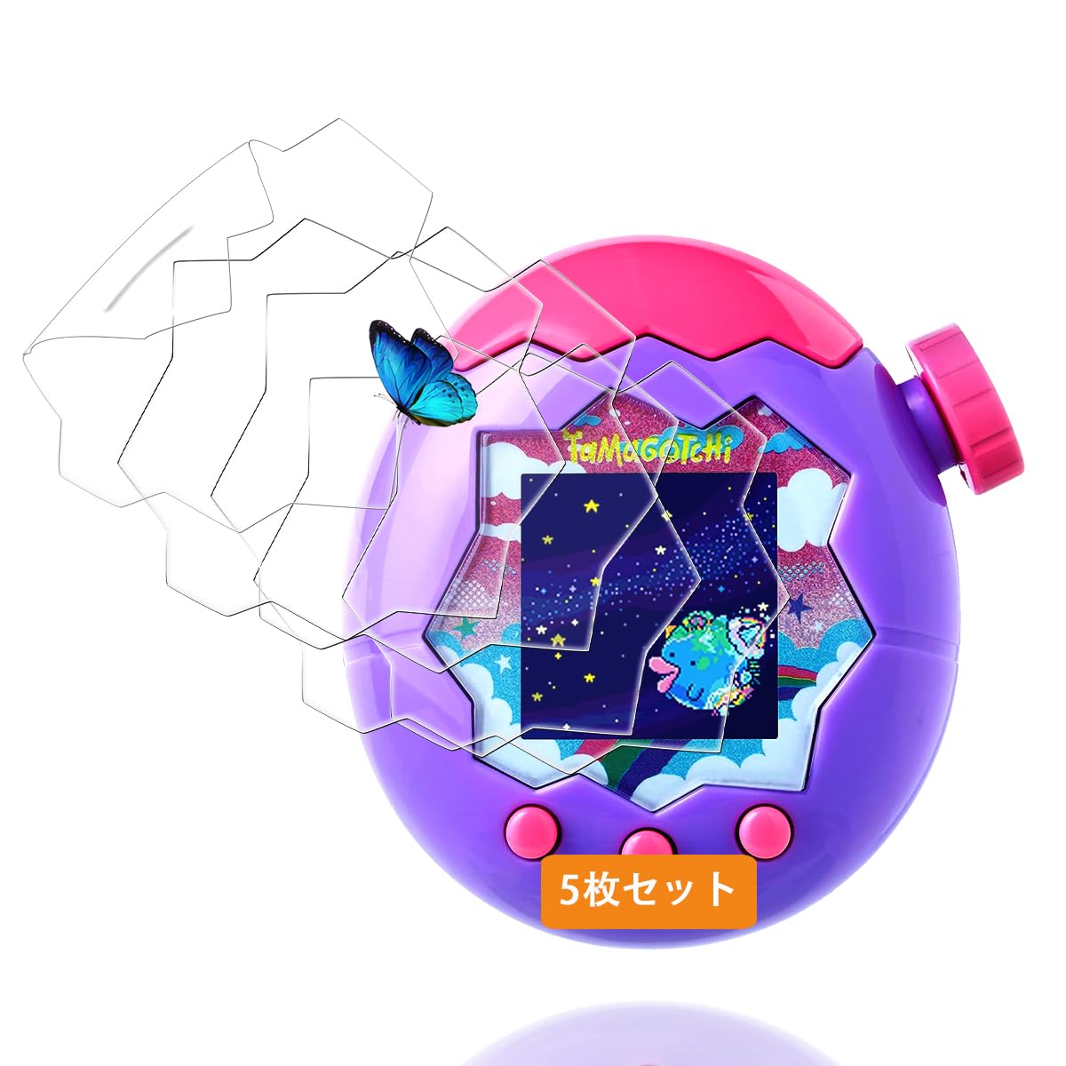 Set 5 Tamagotchi Paradise Film Compatibile TPU Flessibile Funzione Ripara Graffi Cover Protettiva Schermo LCD Alta Trasparenza Zero Bolle Ultra Sottil