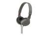 Sony Closed-back On-Ear Headphones, Gray, MDR-ZX100H