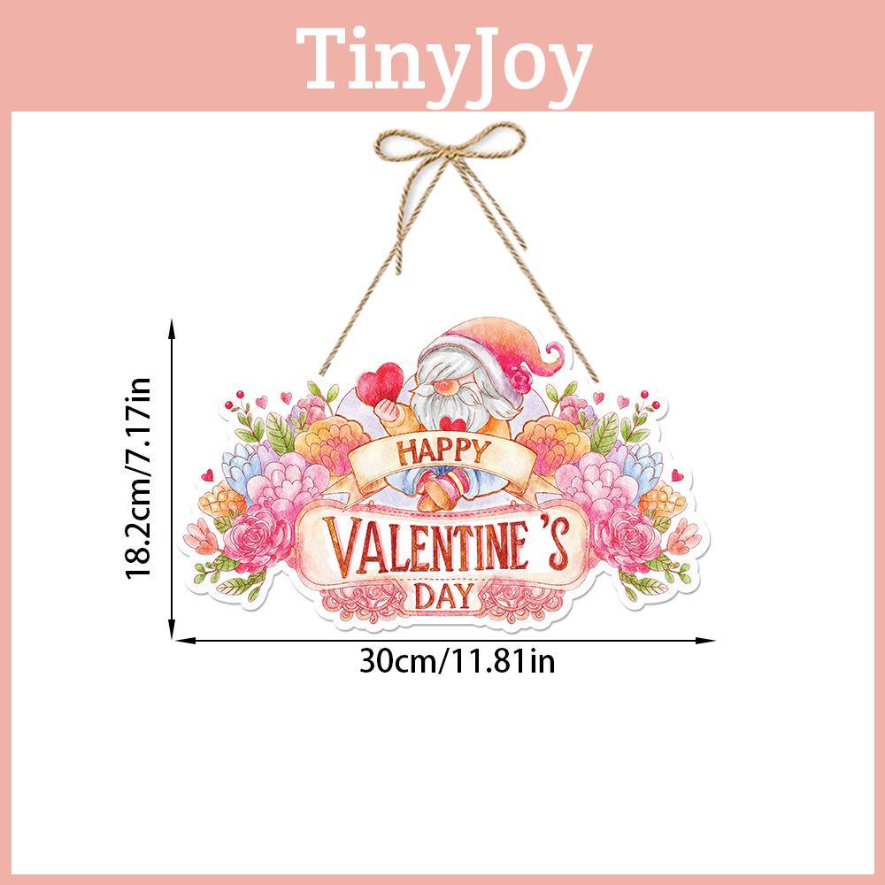 Valentinstag Rosa Türhänger Dekoration Für Party-Szene Dekor Mit Papier-Material Set von Vier