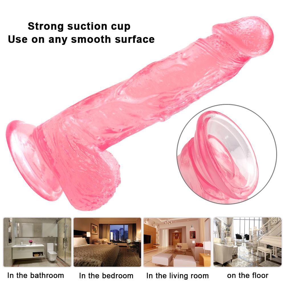 Pink Dildo Anal Masturbator Fun Convenient G-spot Masturbation Excellent Flexibility Female G-spot Masturbator Dildo for Lesbian