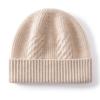 Cashmere Knitted Hat Solid Color Twisted Hat Autumn and Winter New Ear Protection Bag Head Stacking Hat Dome Cold Hat Shows Small Face