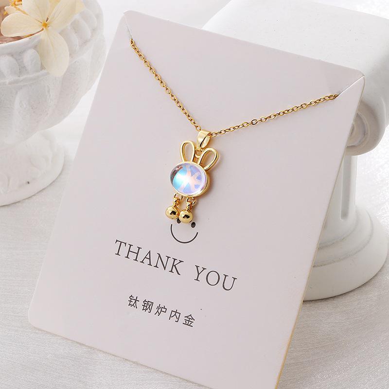 Versatile Luxury Titanium Steel Necklace with a Colorfast Pendant - Simple Niche Design Clavicle Chain for Women.