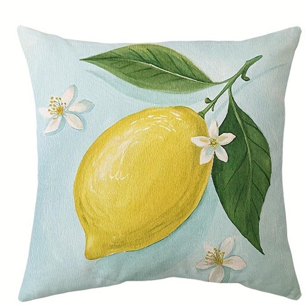 Short plush material pillowcaseLemon themed Home Blessing Pillow CoversLiving room sofa cushion cover soft and comfortable b