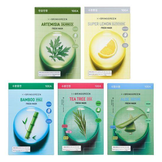 BRING GREEN Fresh Mask 10-sheet Promotion, 5 Types