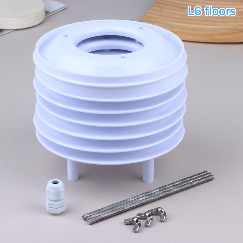 

Abs Weather Station Shelter 6-10 Floors Round Weather Louver Box For Empty Instrument Shelter Meteorological Screen 6 Layer