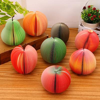 125 Sheets Creative Fruit Shapes Sticky Note Pads Notepads,Sticker Paper,Memo Pads,for School Stationery Office Supplies