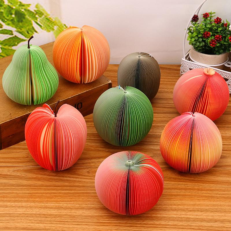 125 Sheets Creative Fruit Shapes Sticky Note Pads Notepads,Sticker Paper,Memo Pads,for School Stationery Office Supplies