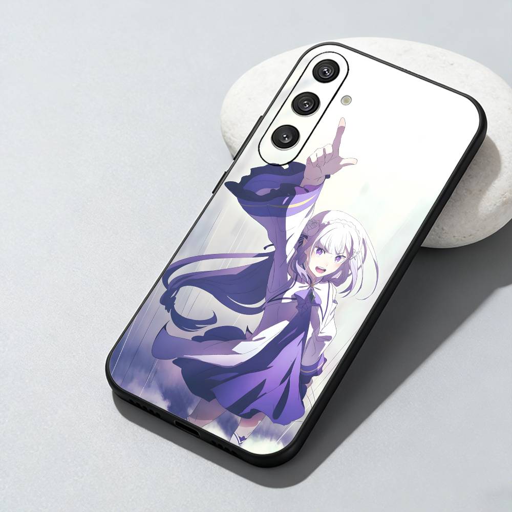

E-Emilia From RE-Zero Phone Case For Samsung Galaxy A73,A72,A71,A70,A52,A51 Others Soft Black Cover Samsung a71 4g