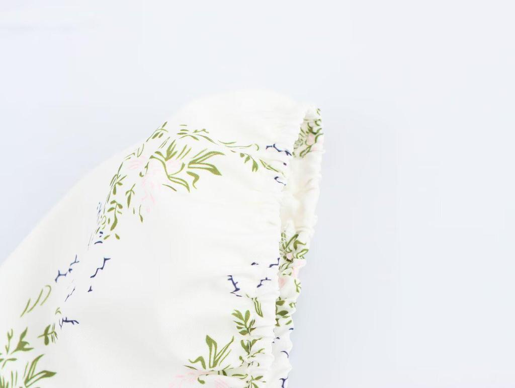 2025 Spring Women's European & American Style Casual Print Waist-Hugging Long Dress