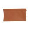 Solid Color Self-closing First-layer PU Leather Long Wallet Passport Driver's License Document Holder Data Cable Cosmetic Bag