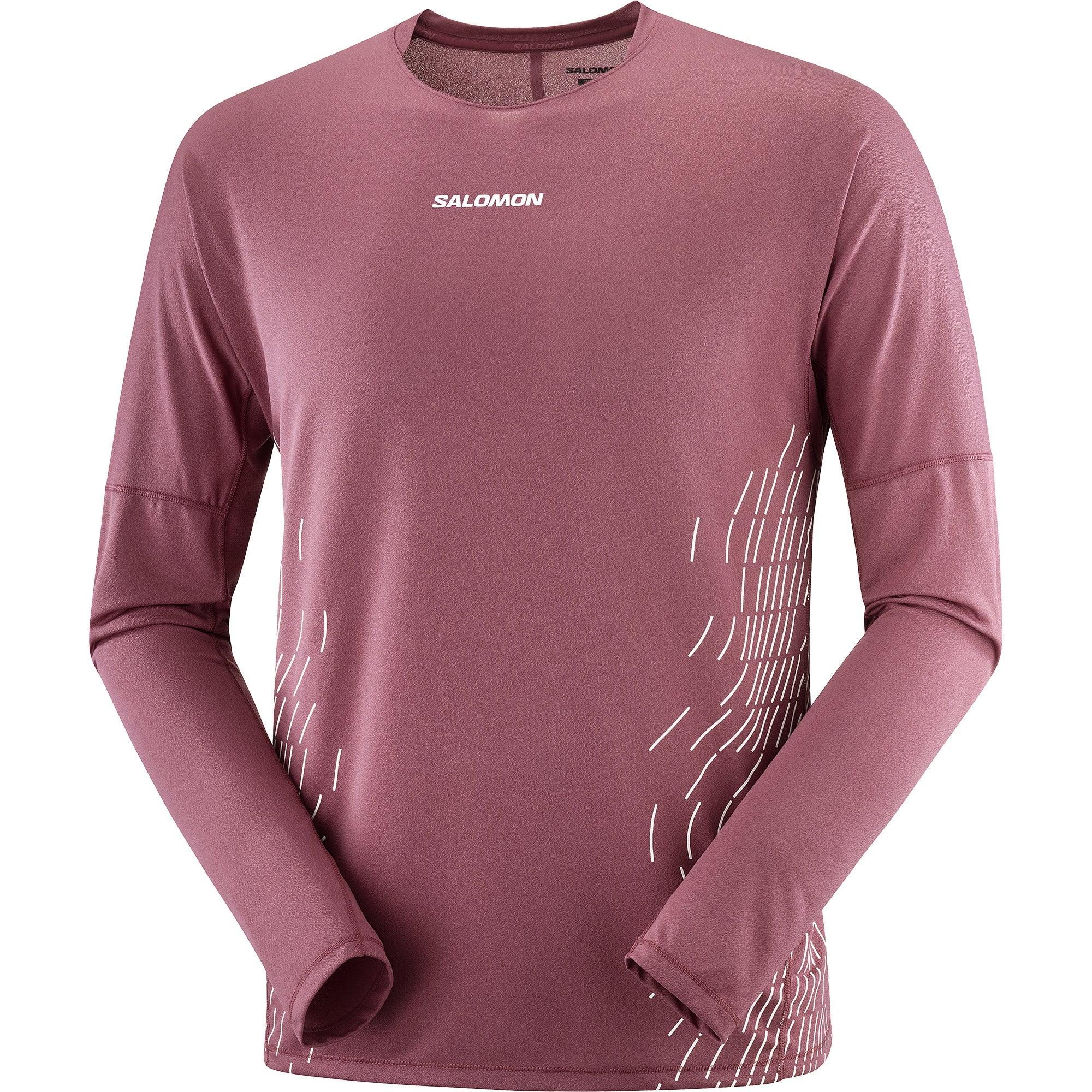 SALOMON Sense Aero Графичная Минималистичная Практичная Универсальная Футболка с Длинным Рукавом Мужские топы C26975 M