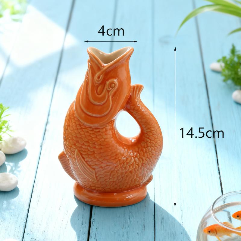 Creative Cocktail Cup Hawaii Ceramic Tiki Mug Fish Shaped Wine Mug Halloween Gift Personalized Ceramic Decorations Accessories
