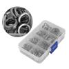 200 PCS Stainless Steel Flat & Spring Washer Lock Tool Kit M5 M6 M8 M10 with Box