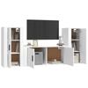 Set Mobile TV 3 Pezzi Truciolato Bianco