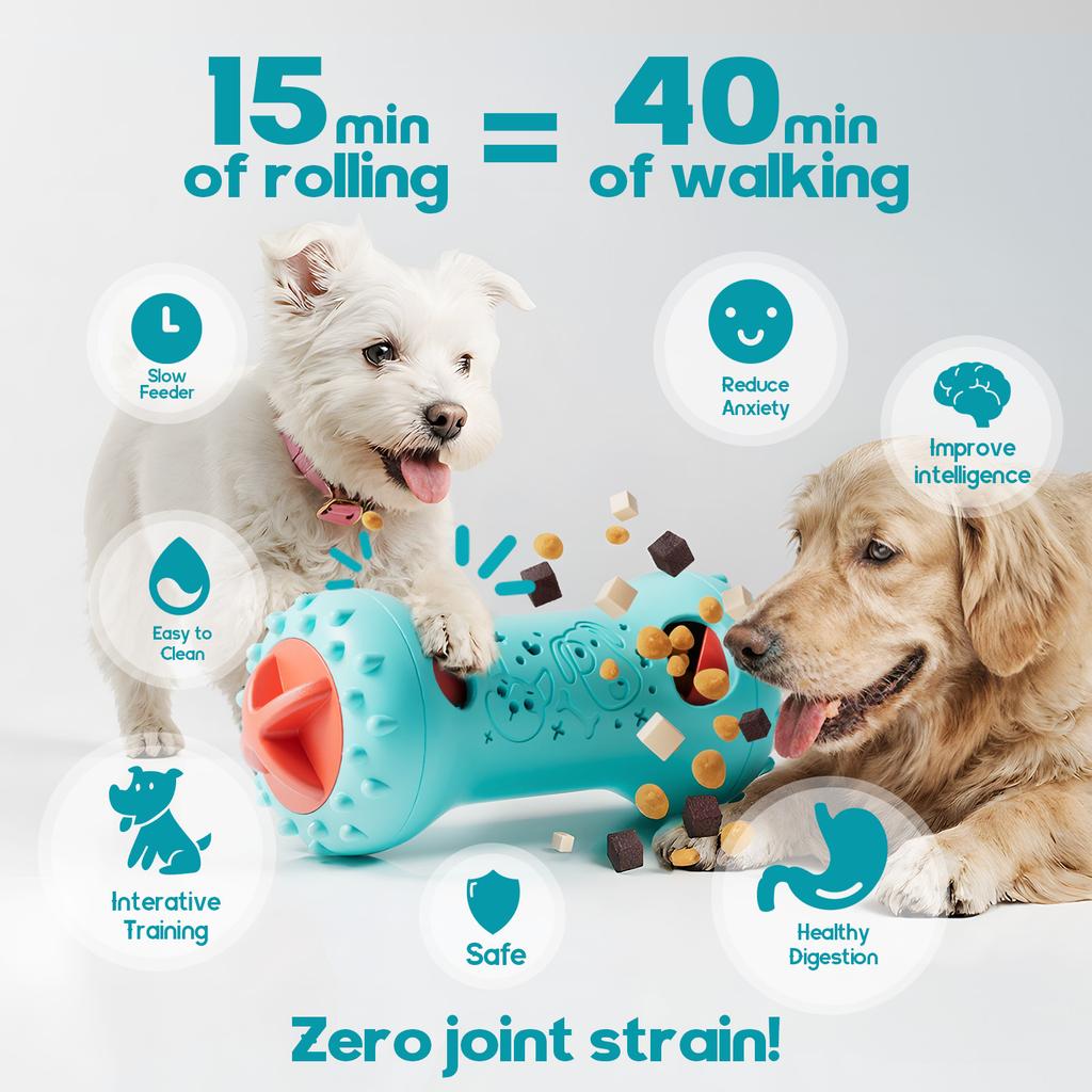 Interactive Dog Treat Dispensing Toy Adjustable Puzzle Dog Toy Slow Feeder Enrichment Toy for Mental Stimulation
