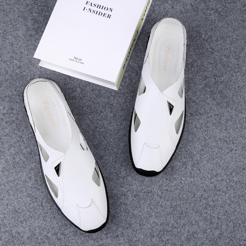 Fashion Summer Breathable Men's Sandals Hollow Mesh Hole Shoes Outdoor Non-slip Loafers Lightweight Sports Sandals Leisure Beach Shoes