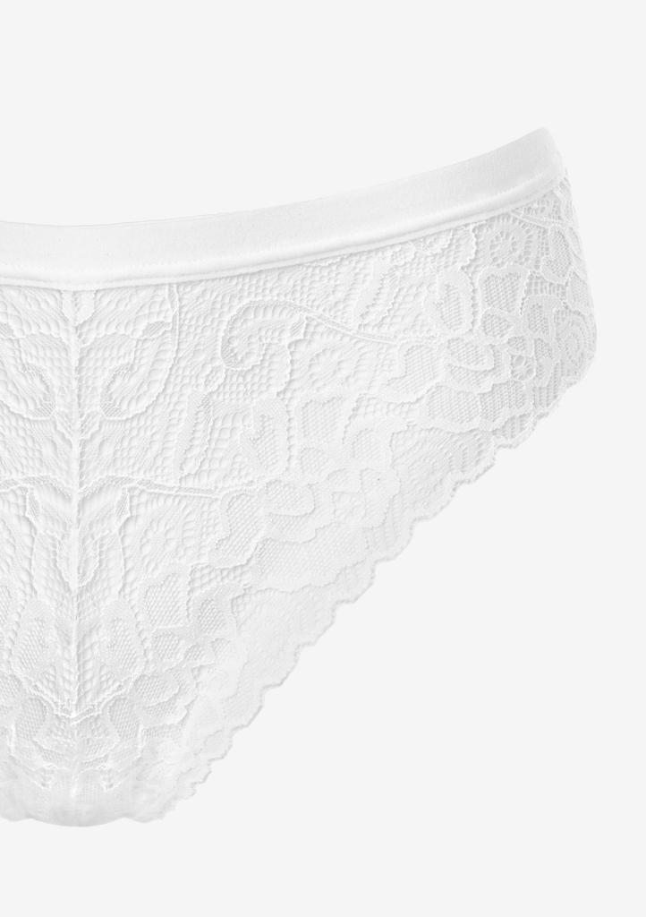 Figi damskie klasyczne białe z miękkiej koronki Margherita Pierre Cardin