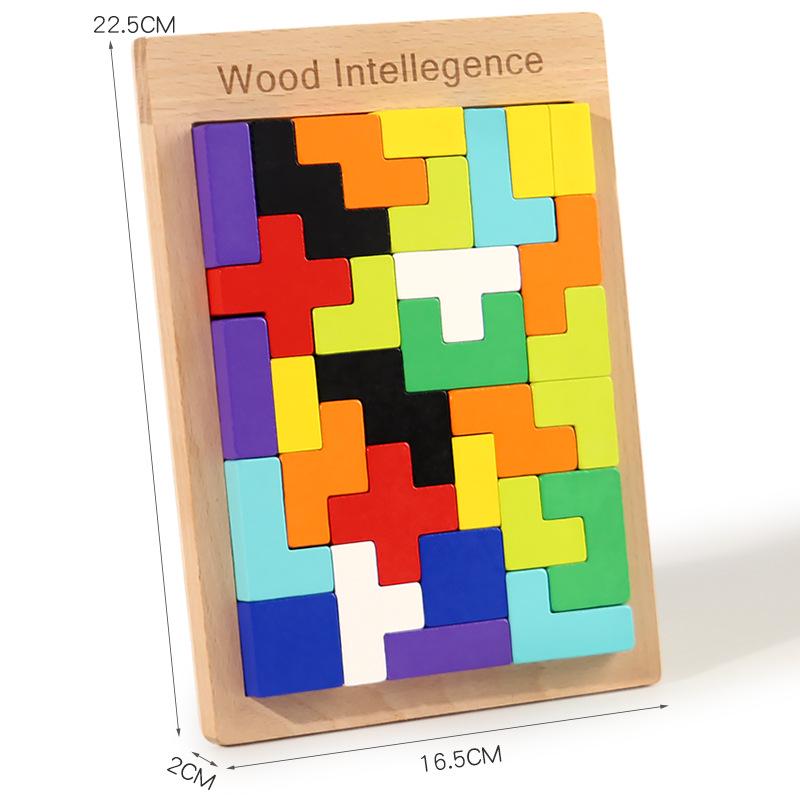 3D Tetris Blocks Puzzle for Kids, Ages 3-6 – Montessori Educational Toy for Early Learning