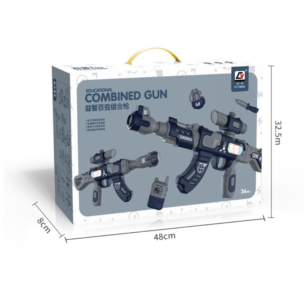 Children s Versatile Magnetic Assembly Gun DIY Handmade and Assembly Magnetic Sound Effect Electric Sound Boy Toy Gun