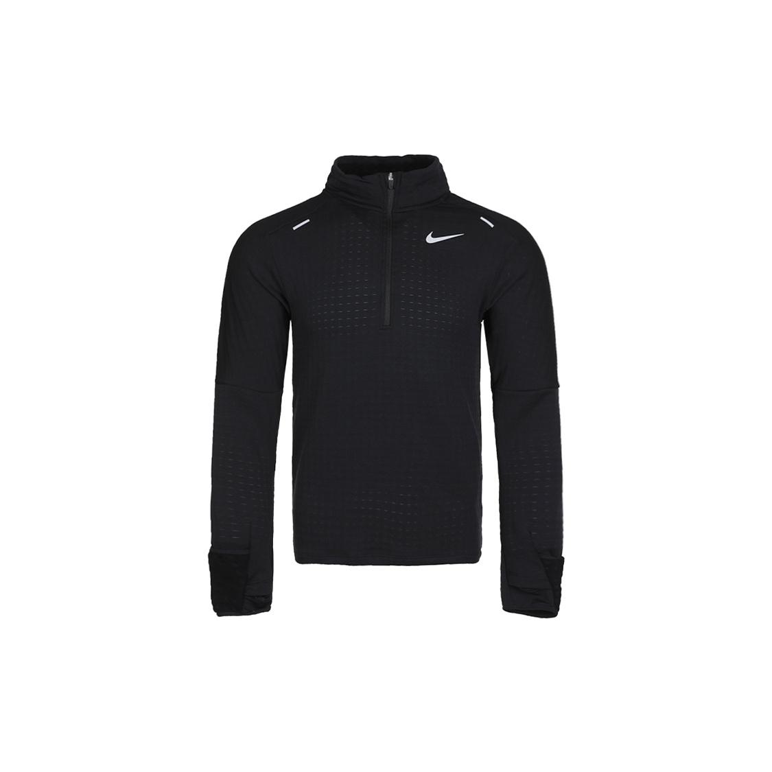Men s Nike Sphere Dri-FIT Half Zipper Fleece Stay Warm Running Training Long Sleeves Pullover Black CU6088-010 L