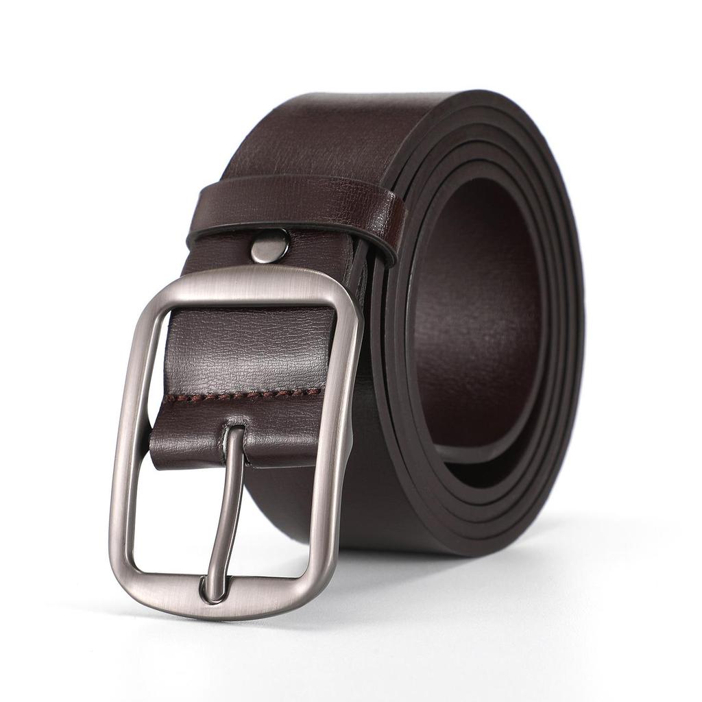 Trendy Men's Pin Buckle Leather Belt - Casual Versatile Waistband for Jeans