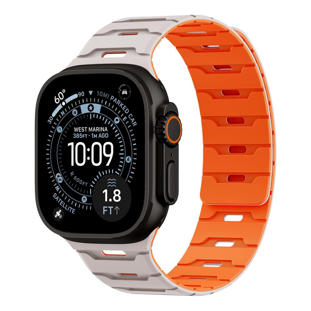 Band For Apple Watch Strap 44mm 45mm 40mm 49mm 46mm 41mm Magnetic Silicone correa Bracelet IWatch Series SE 9 8 7 Ultra2 3 10 11
