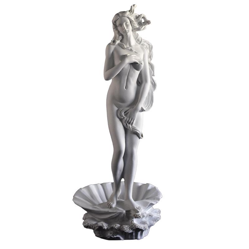 Creative Venus Goddess Statue Decoration Desk Figurine Craft Bookcase Entryway Ornament Abstract White Female Figurine Sculpture
