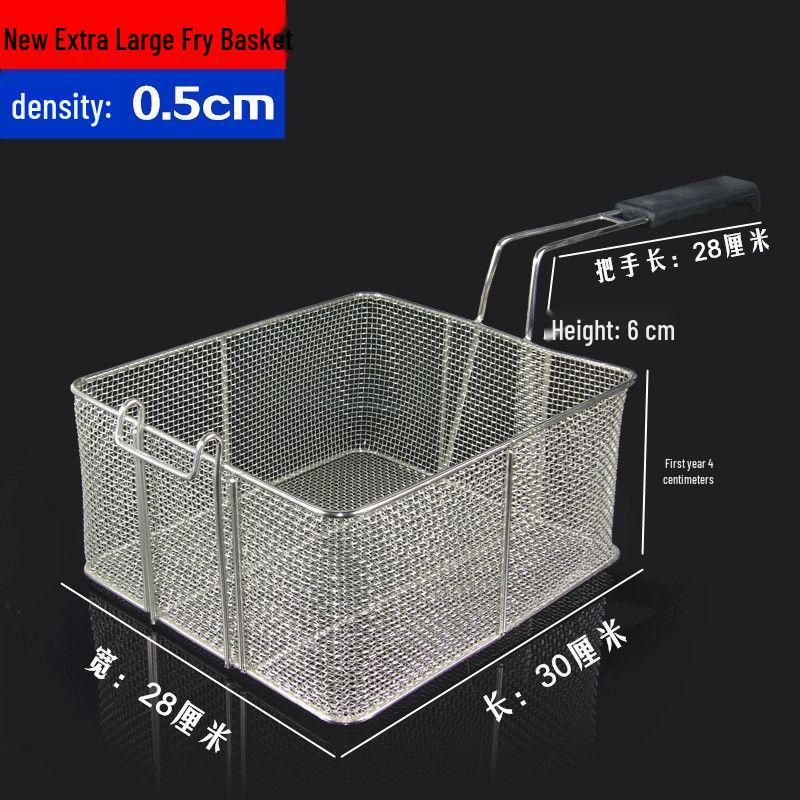 304 Stainless Steel Frying Basket for Electric Fryer - Oil Control, Thickened Design for Frying Skewers and French Fries