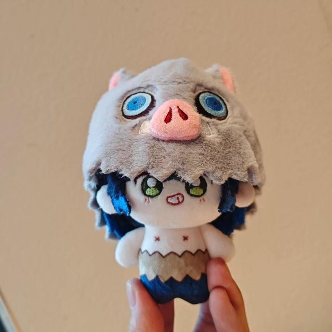 10cm Demon Slayer Hashibira Inosuke Plush Doll with Hat Cute Inosuke Hashibira Stuffed Doll Toys Gift Backpack Fans Collect 10cm