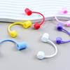 5Pcs Silicone Straw Cover for 8mm Large Diameter Straws Toppers U-Shaped Lanyard Straw Lid Dust-Proof Reusable Straw Protector for Glass Stainless