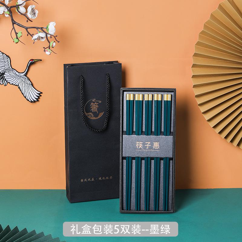 5 Pairs Chinese Chopsticks Set Reusable Non-Slip Japanese Sushi Chop Sticks Set Chopsticks Kitchen Tableware Gift Set 2025 New