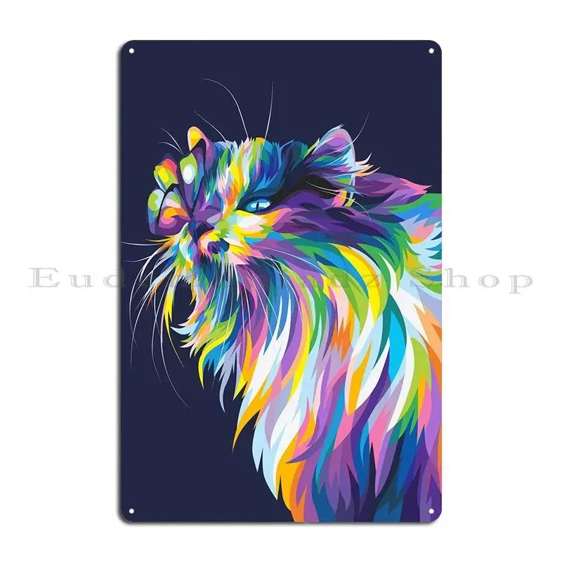 Cat And Butterfly Metal Signs Club Living Room Personalized Cinema Rusty Tin Sign Poster