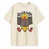 Duck Tape Druck Mann T-Shirt Kragen Kurzarm 100% Baumwolle Herrenbekleidung für Sommer Lässiges T-Shirt Modetrend T-Shirt