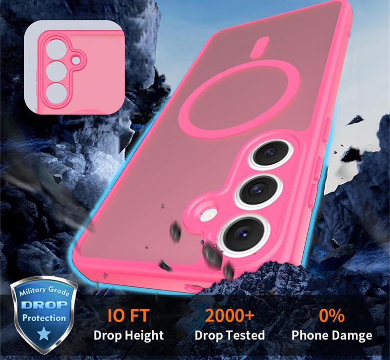 Magnetic Skin Feel Phone Case for Samsung S26 Ultra, S25 FE/S24, Frosted A17