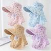 Fashion Mesh Breathable Sun Hat Fordable Wide Brim Face Hood Hat Breathable Anti-UV Basin Cap Outdoor Camping
