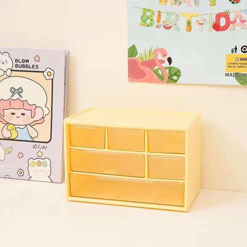 Schreibtisch-Schmuckschublade mit sechs Fächern für Studentenwohnheime