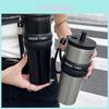 Caneca Térmica de Viagem Para Homens e Mulheres com Grande Capacidade e Canudo Copo para Carro para Uso ao Ar Livre e no Escritório