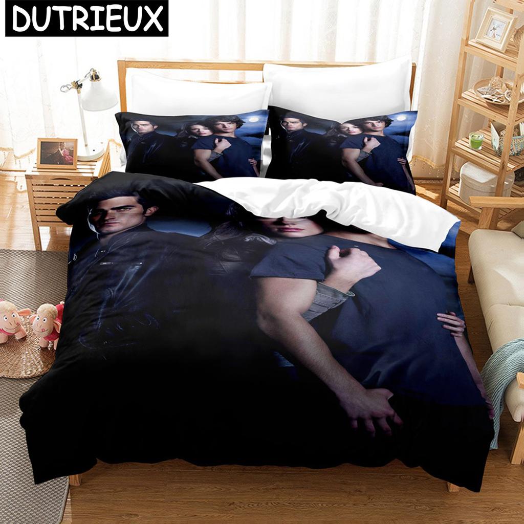 Teen Wolf Bettwäscheset Amerikanische TV-Serie Bettbezug Mode Geschenk für Teenager Männer 3-teilig Twin Single Queen King Size Bettbezugset