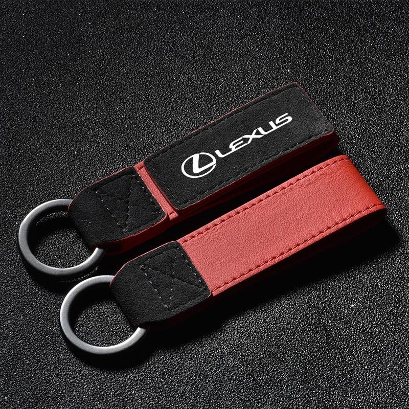 

Leather Car Logo Keychain Key Chains Rings Pendant For Lexus GS F Sport 350 Ct200h Uvx 250h Nx 300h Rx Auto Keyring Accessories