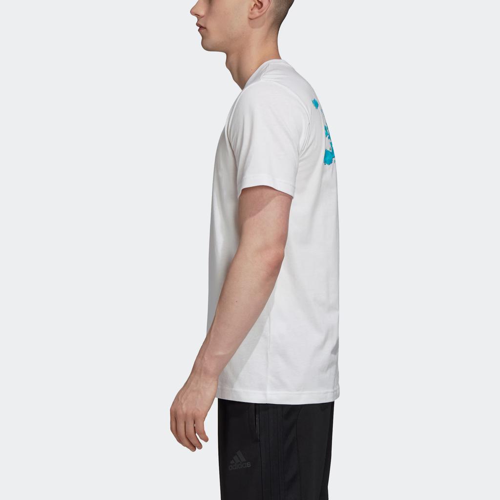 adidas Euro 2020 Map Logo Crew Neck Cotton Short Sleeve T-Shirt Men Tops White FM3725