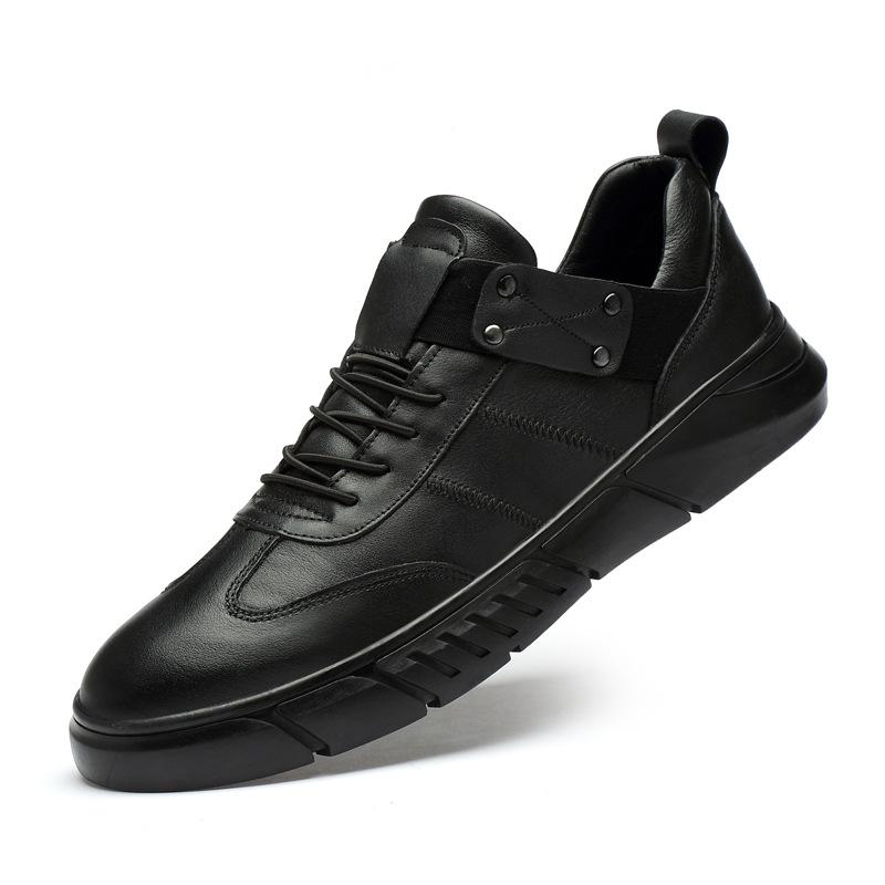 

Men s shoes autumn and winter new leather shoes men s trendy shoes versatile British lace-up free men s large size casual leather shoes 38