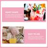25pcs Heart Shape Creative Beverage Straws For Party Drink Decorative Curved Straw Reusable Plastic Straws Home Kitchen Bar