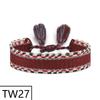 Handmade Bohemian Embroidered Logo Tassel Bracelet - Ethnic Style Friendship Band